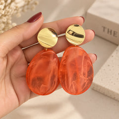 Coral Chic Drop Earrings