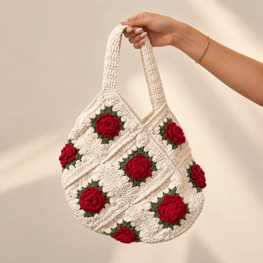 Rose Garden Crochet Bag