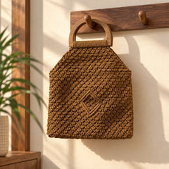 Mocha Knot Macrame Hand Bag