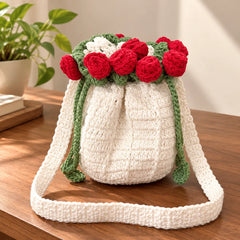 Red Rose Crochet Bag