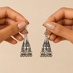 Boho Cone Oxidised Earrings
