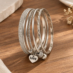 Love Charm Bangle Set