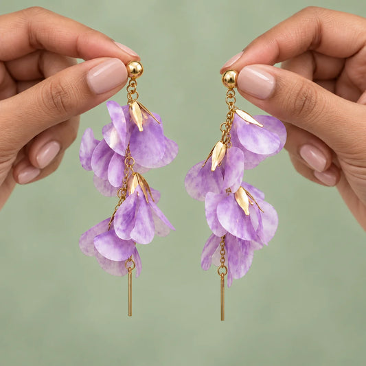 Lavender Bloom Dangle Earrings