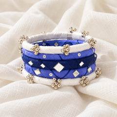 Lavender and White Luxe Bangle Set