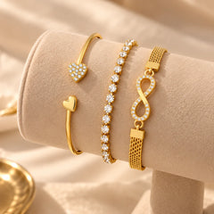 Golden Sparkle Bracelet Combo