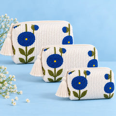 Blue Blossom Pouch Set