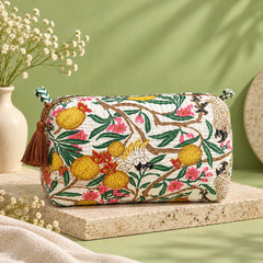 Yellow Vine Floral 3 Layered Pouches