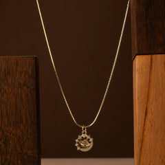Crystal Saturn Pendant Necklace