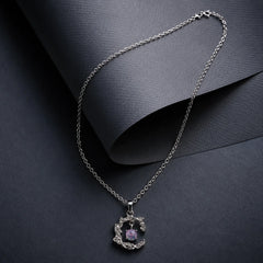 Luna Lavender Charm Necklace