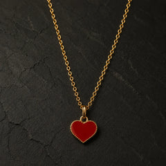 Gold Heart Pendant Necklace