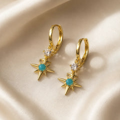 Celestial Charm Hoop Earrings - 18K Gold Plated