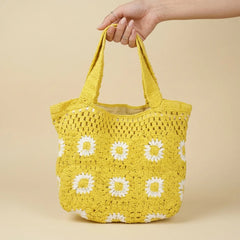 Crochet Light Floral Shoulder Bag