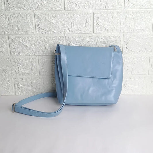 Blue Flap Sling Bag