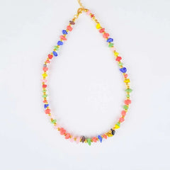 Multicolour Chip Stone Necklace