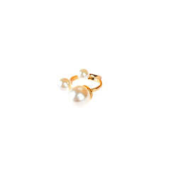 Golden Pearl Statement Ring