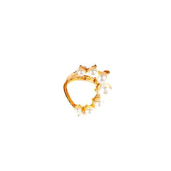 Elegant Golden Pearl Ring