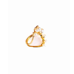Elegant Golden Pearl Ring