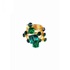 Golden Studded Cocktail Ring