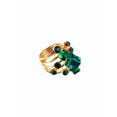 Golden Studded Cocktail Ring