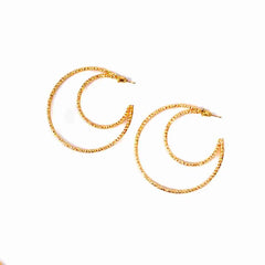 Golden Statement Hoops