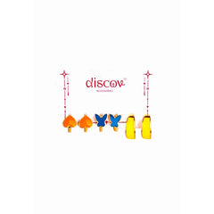 Set of 3 Heart Butterfly Hoops Earring Combo