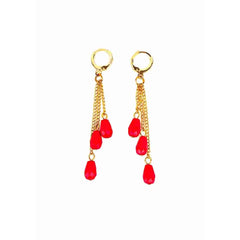 Vibrant Beaded Chain Drop Earrings