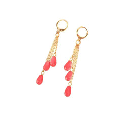 Vibrant Beaded Chain Drop Earrings