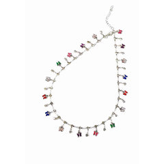 Colorful Butterfly Crystal Charm Necklace