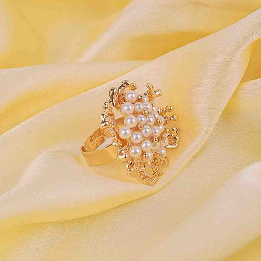 Pearl Cluster Statement Ring
