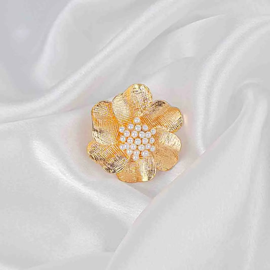 Floral Pearl Statement Ring