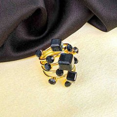 Golden Studded Cocktail Ring