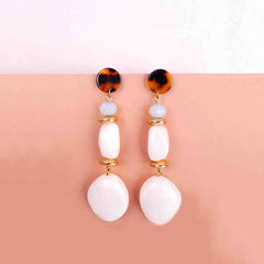 Marble Resin Dangle Earrings