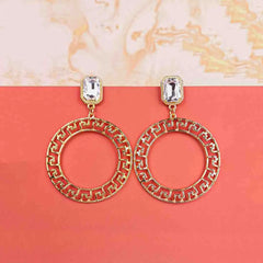 Eclectic Golden Crystal Earrings