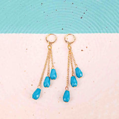 Vibrant Beaded Chain Drop Earrings
