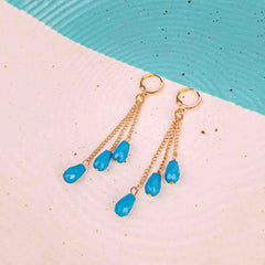Vibrant Beaded Chain Drop Earrings