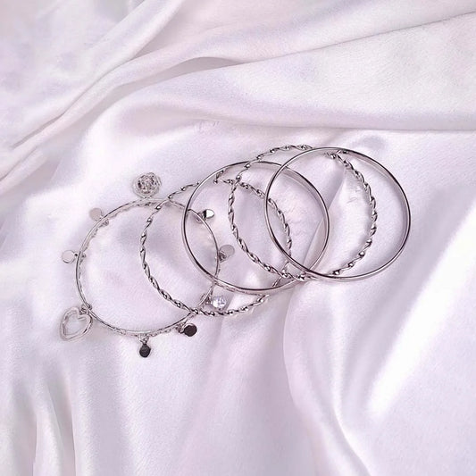 Heart Charm Bangles