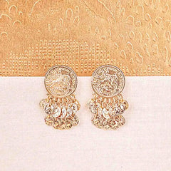 Antique Coin Charm Earrings