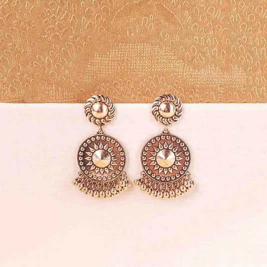 Antique Gold Chakra Dangle Earrings