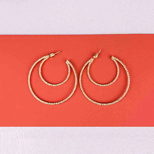 Golden Statement Hoops