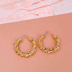 Textured Hoop Earrings