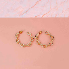 Jazz Chain Hoop Earrings