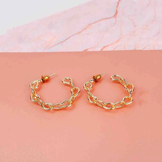 Jazz Chain Hoop Earrings