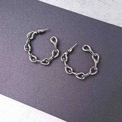 Jazz Chain Hoop Earrings