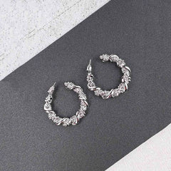 Textured Hoop Earrings