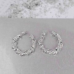Textured Hoop Earrings