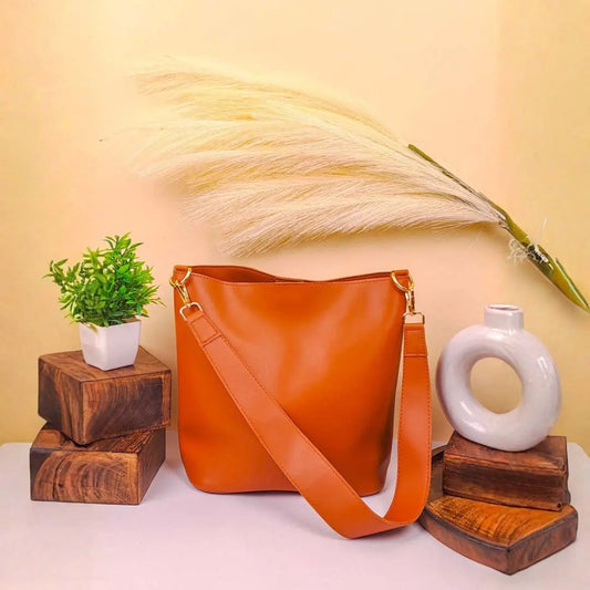 Tan Bucket Bag
