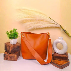 Tan Bucket Bag