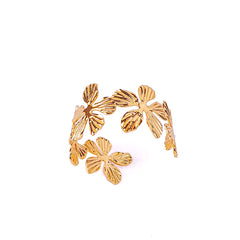 Golden Floral Cuff