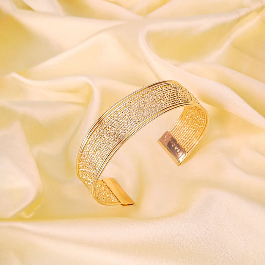 Shimmering Textured Statement Cuff