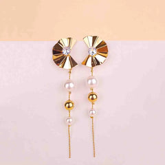 Opera Fan Tassel Drop Earrings